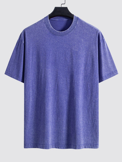 Oversized basis T-shirt in gewassen distress