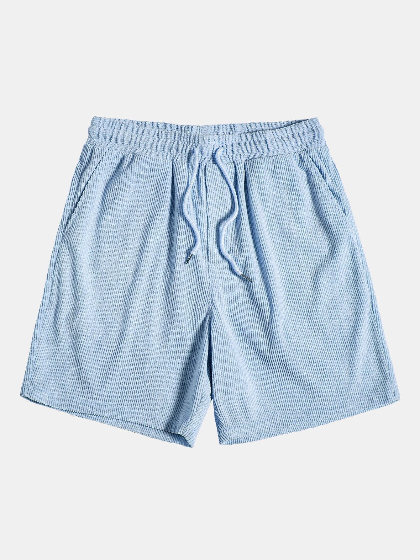 Korte mouwen corduroy shirt met knopen en shorts