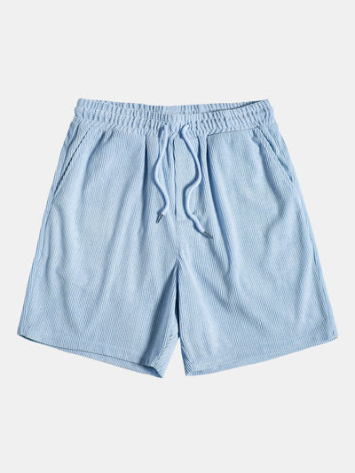 Korte mouwen corduroy shirt met knopen en shorts
