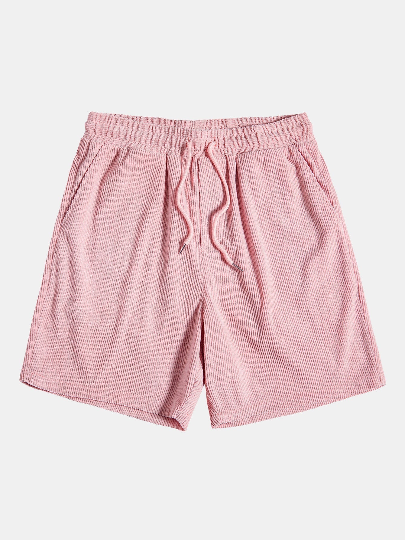 Korte mouwen corduroy shirt met knopen en shorts