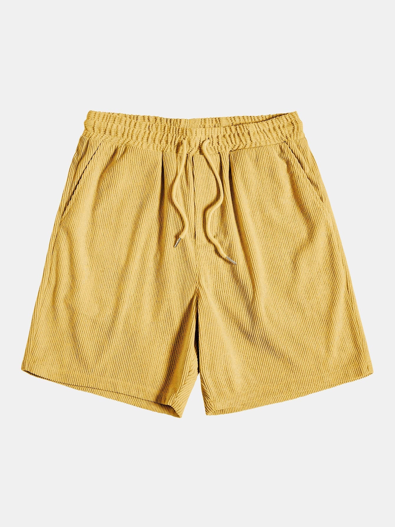 Korte mouwen corduroy shirt met knopen en shorts