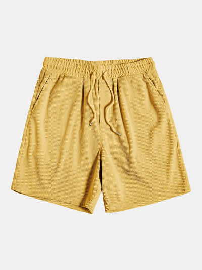Korte mouwen corduroy shirt met knopen en shorts