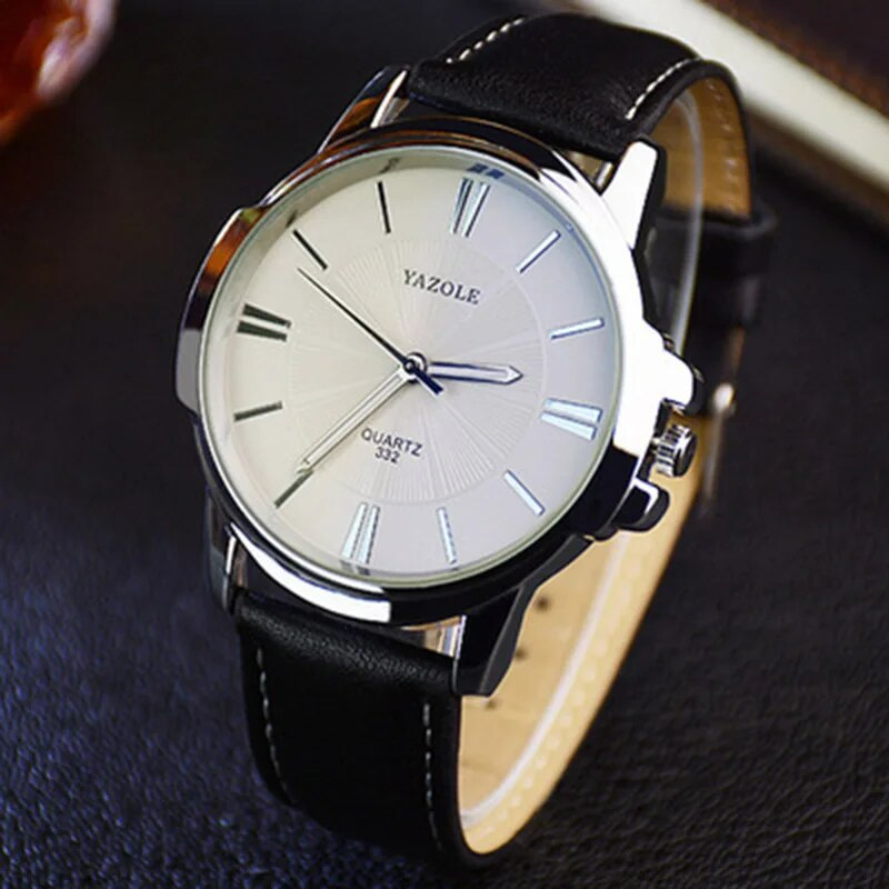 Raphael® | Luxe Blauwe Glas Lederen Horloge