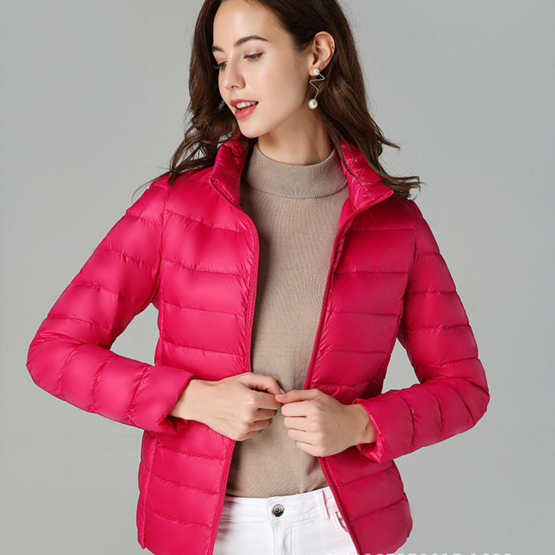 Theresia® | Nieuwe ultralichte winterjas met witte eendendons