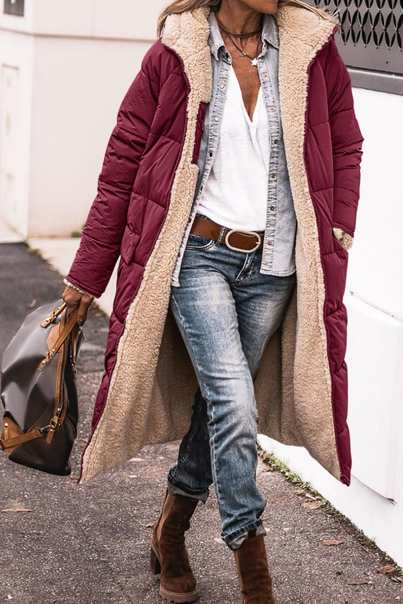 Josefine® | Luxe Omkeerbare Sherpa Mantel