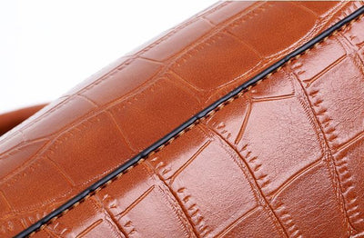 Valentina® | SET TASCHEN VAN HANDGEVEREID LEDER MET 4 DELEN