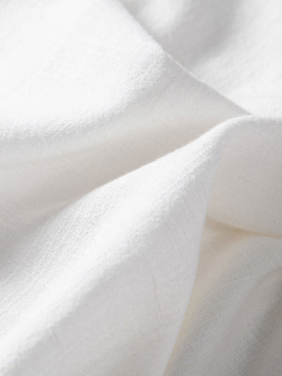 Linnen en rayon shirt met V-hals en korte mouwen