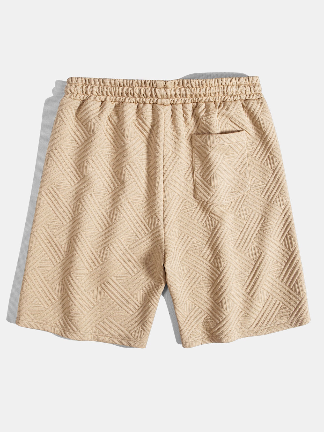 Gestreepte jacquardknopshirt & Shorts met trekkoord