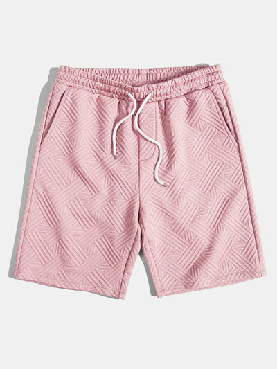 Gestreepte jacquardknopshirt & Shorts met trekkoord