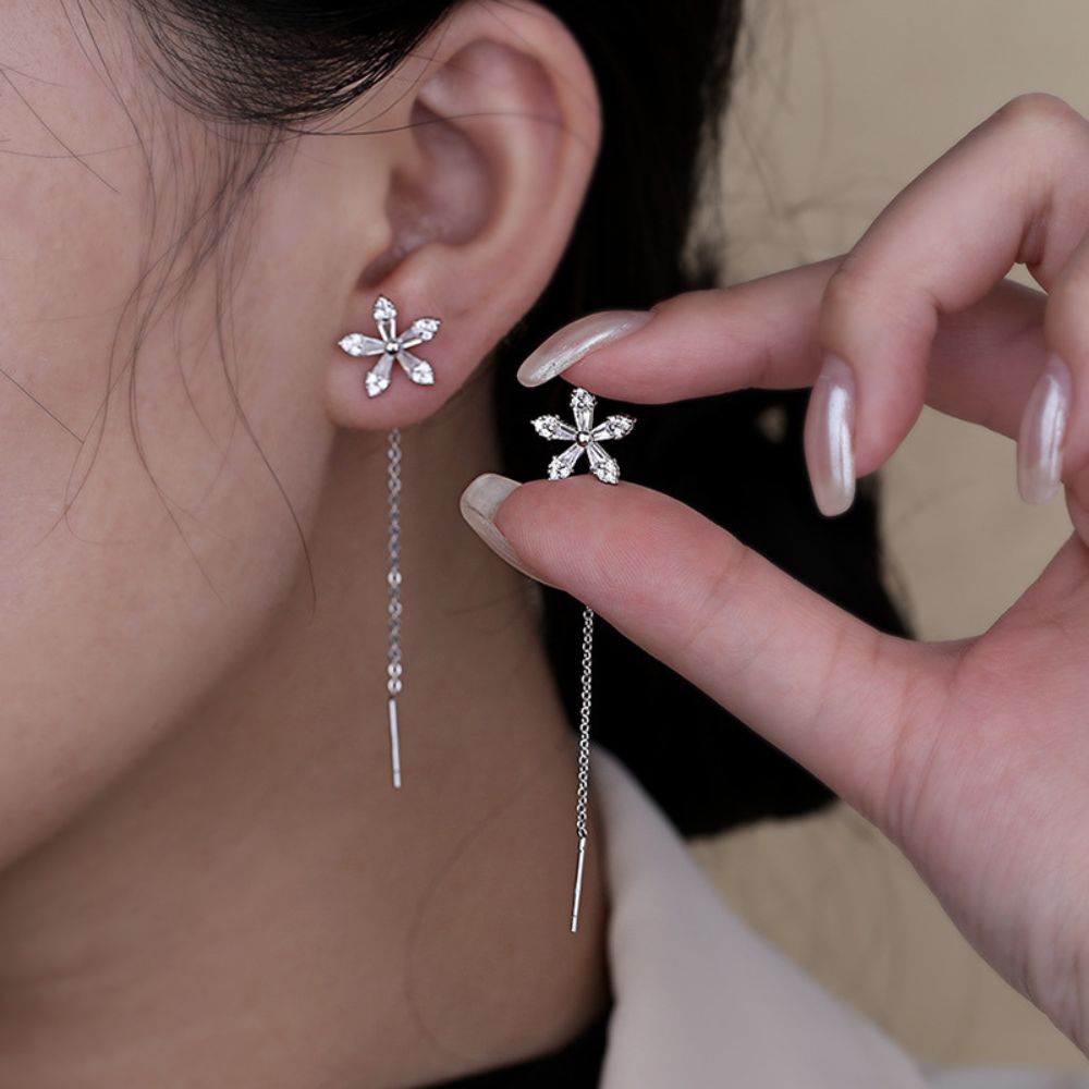 Aure® | BLOEM-DIAMANT-OORSTEEKRINGEN (PAAR)