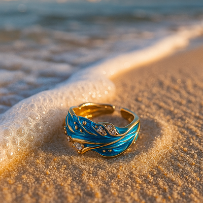 Nerina® | Antieke Ring met Golvend Patroon