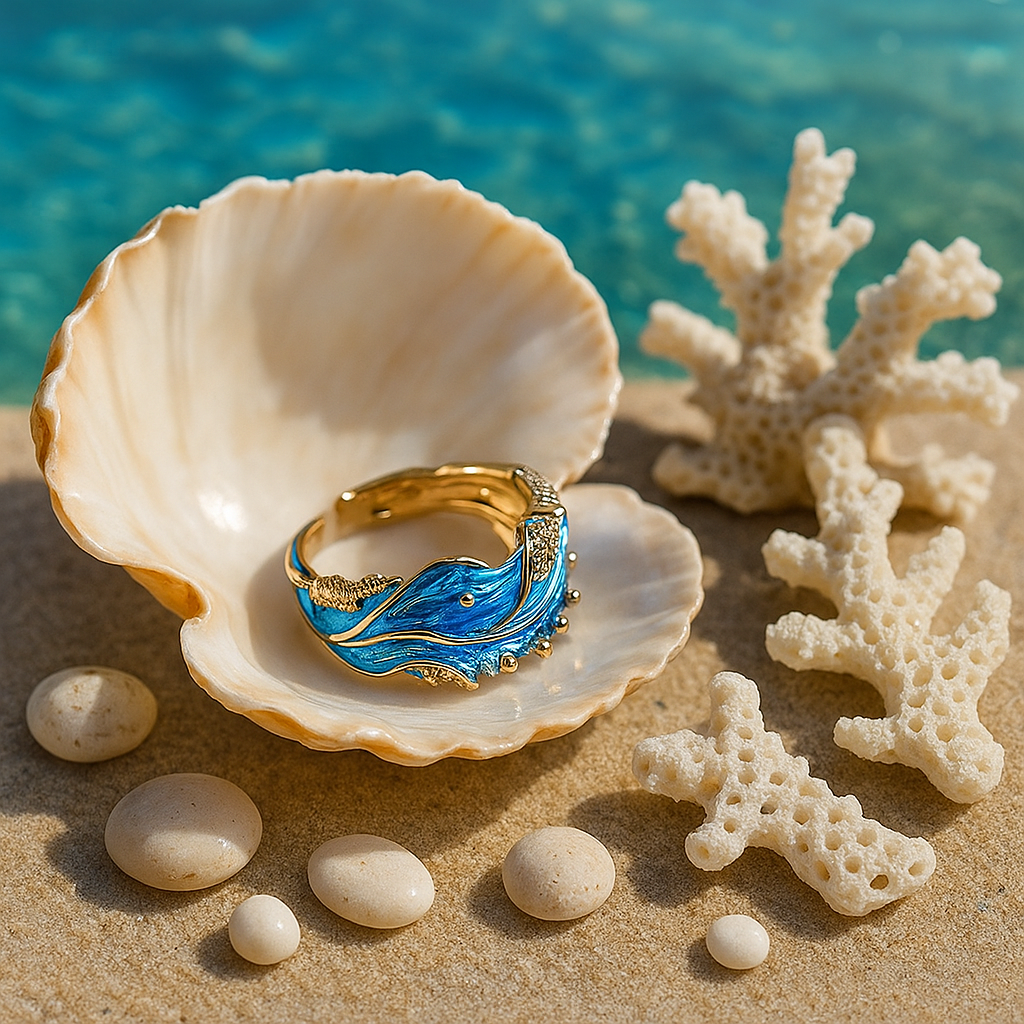 Nerina® | Antieke Ring met Golvend Patroon