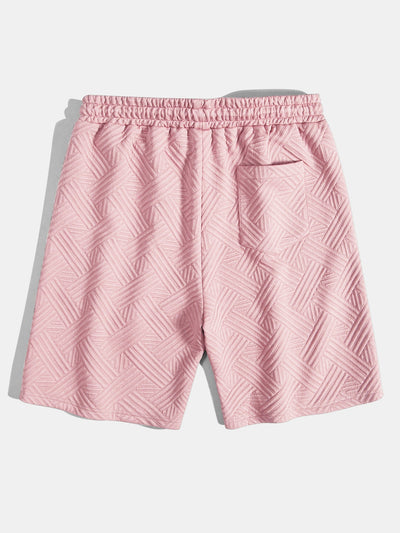 Gestreepte jacquardknopshirt & Shorts met trekkoord