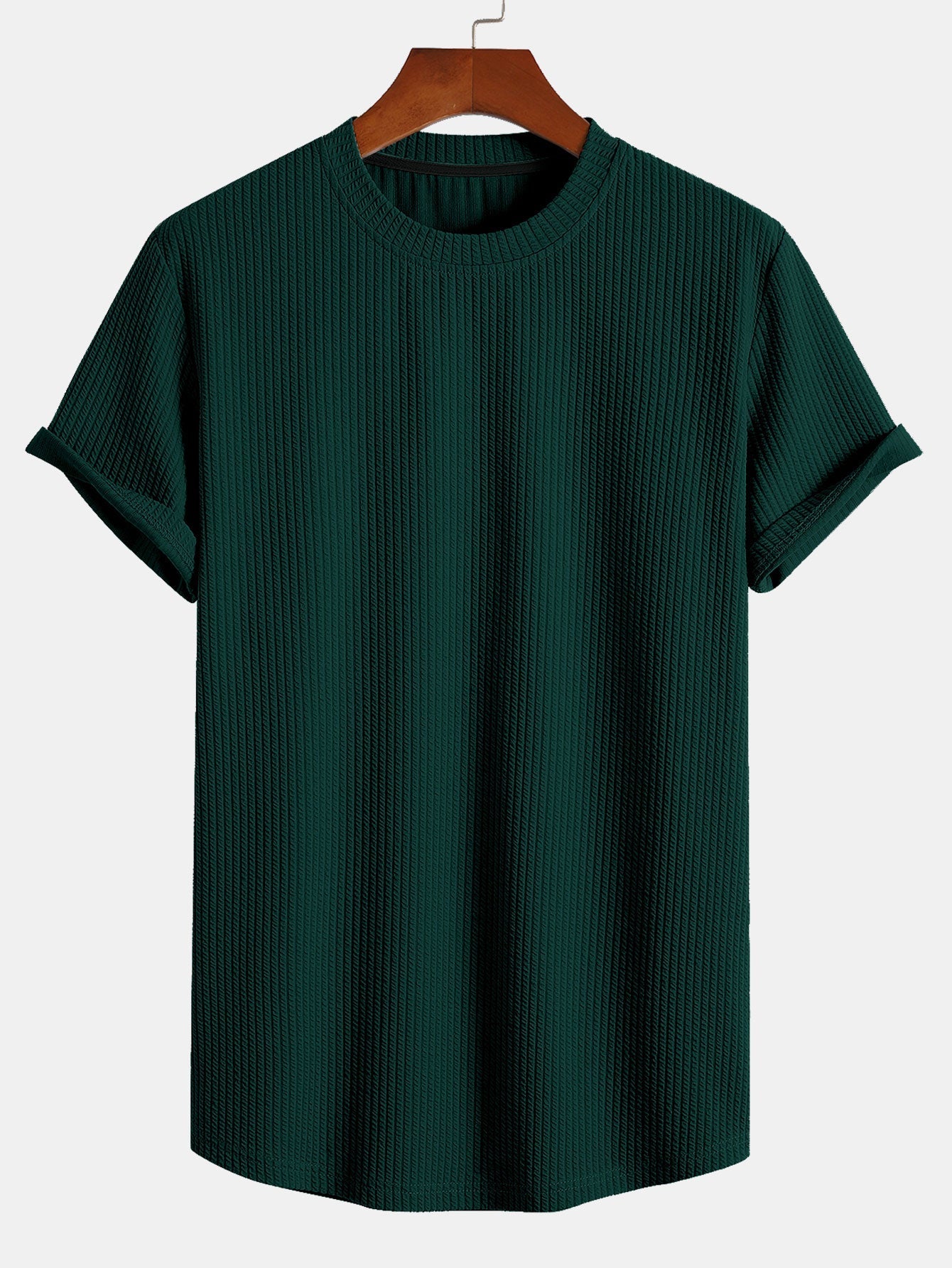 T-shirt met spierribbel