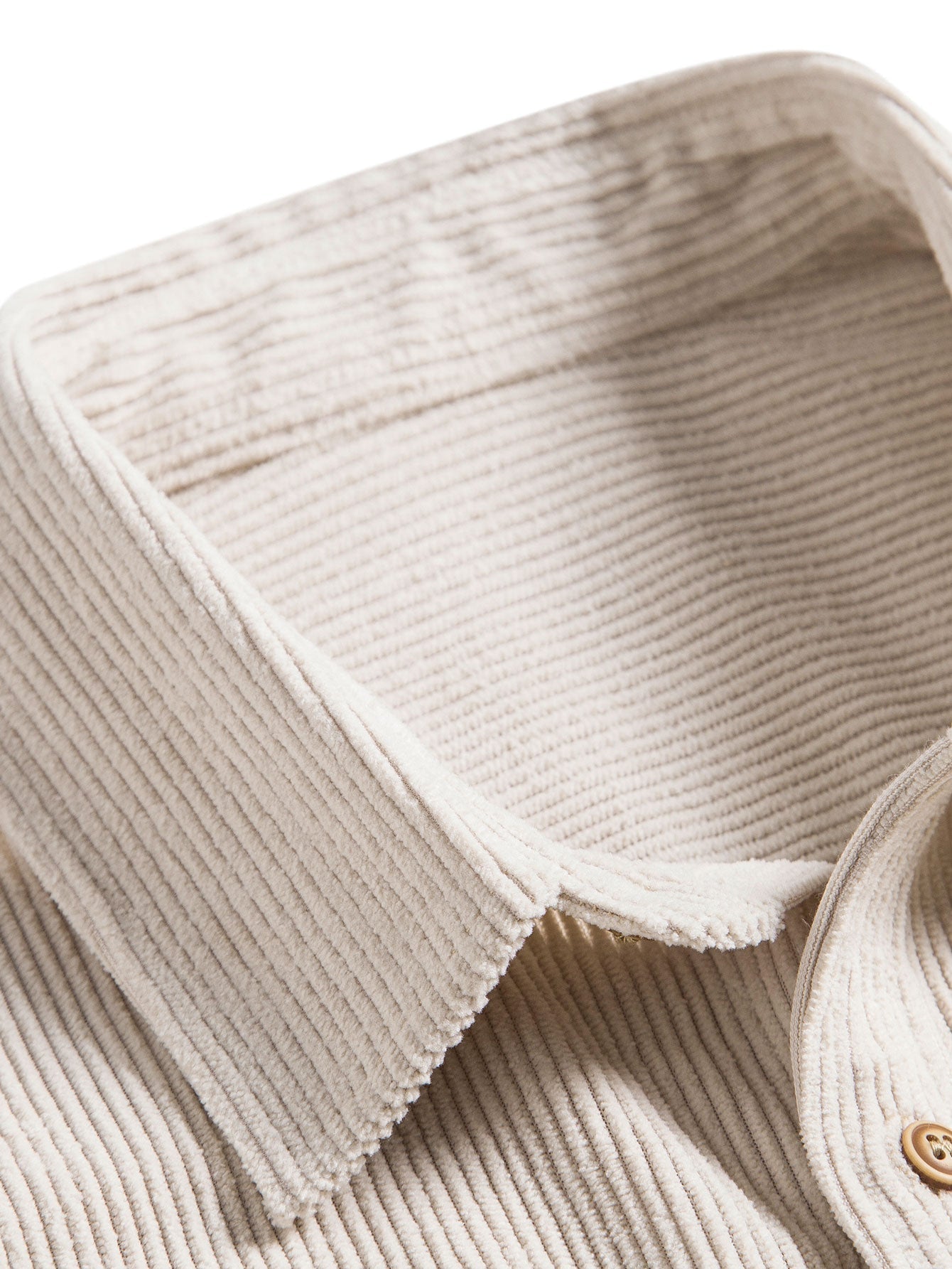 Katoenen corduroy korte mouwen shirt