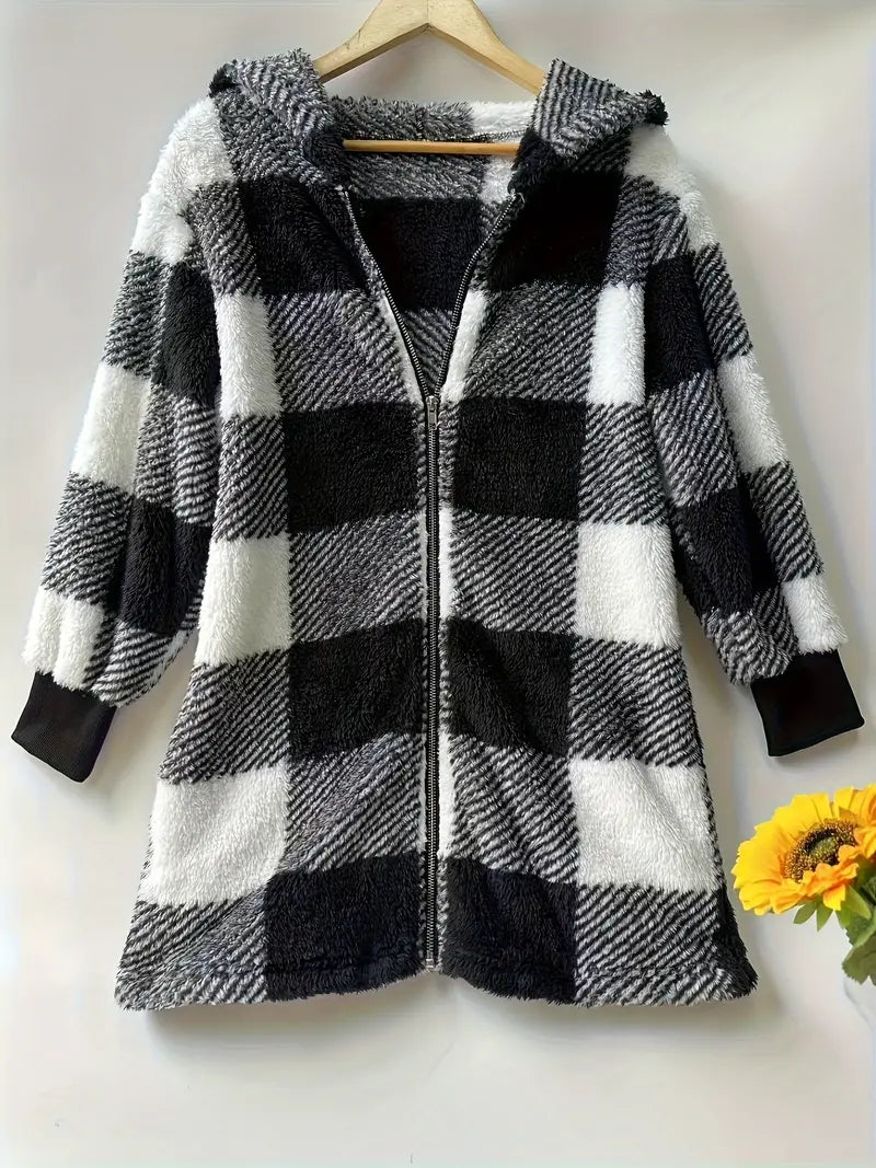Alessia® | Comfortabele geruite jas