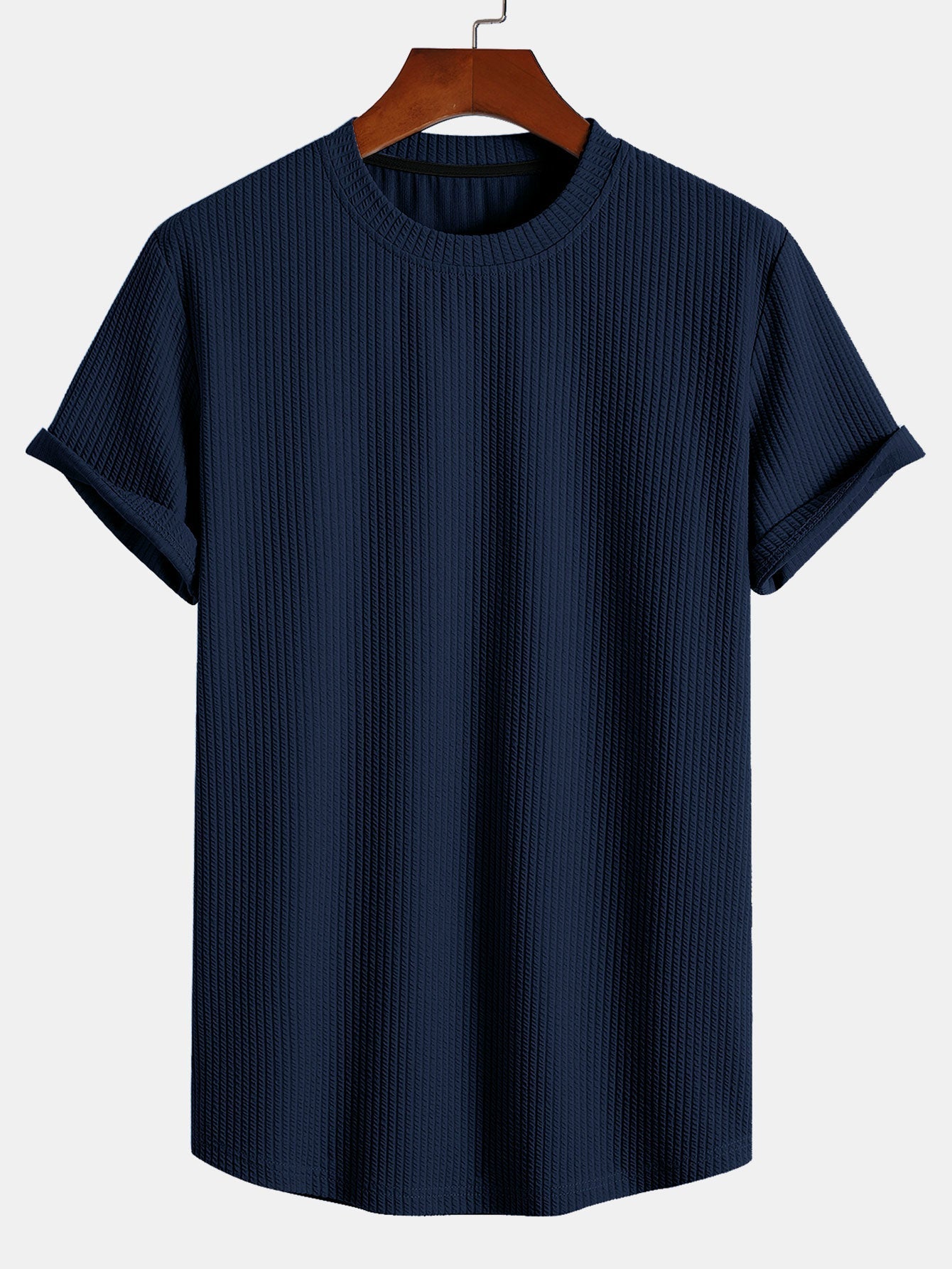 T-shirt met spierribbel