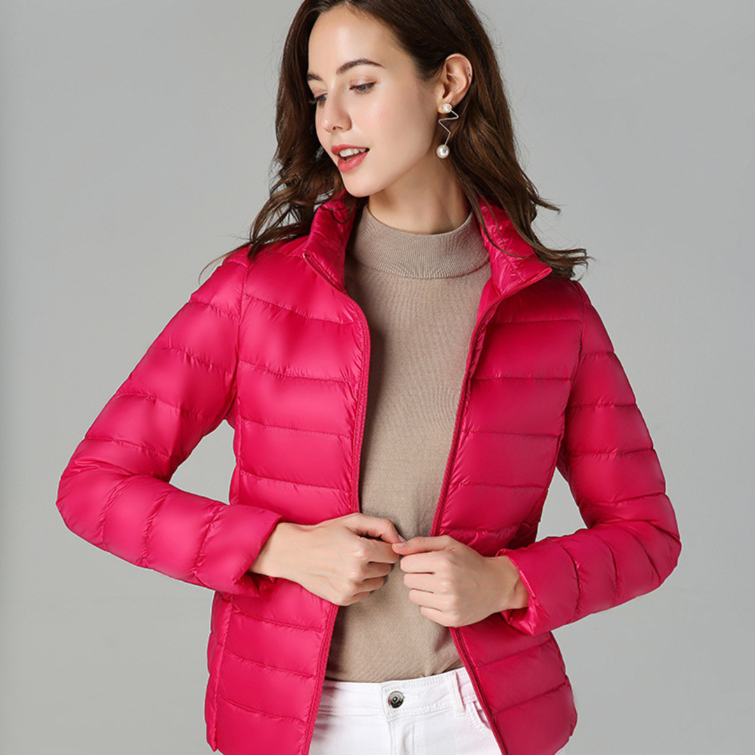 Theresia® | Nieuwe ultralichte winterjas met witte eendendons