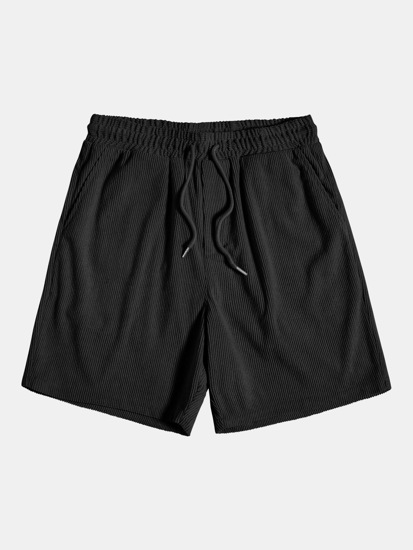 Korte mouwen corduroy shirt met knopen en shorts