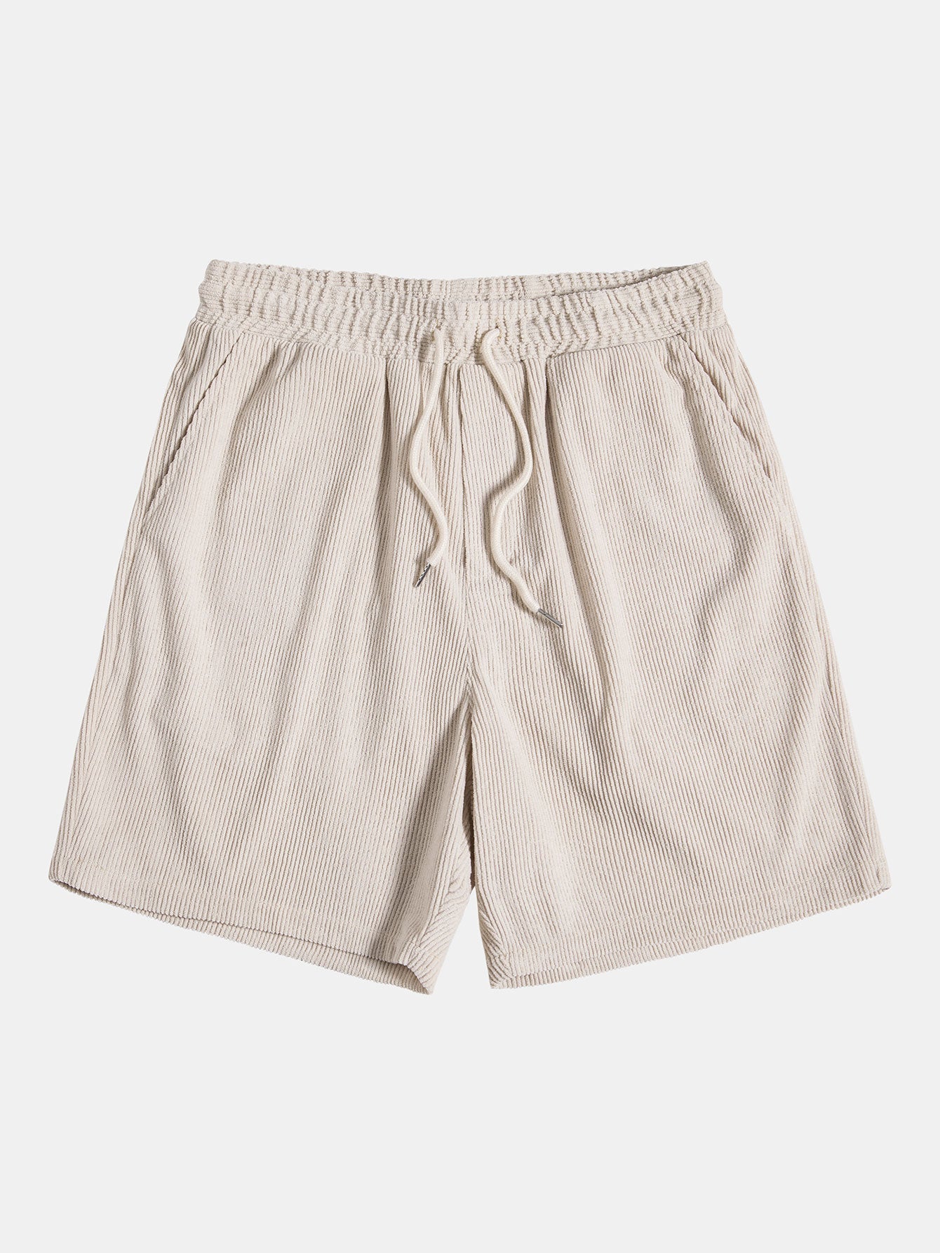 Korte mouwen corduroy shirt met knopen en shorts