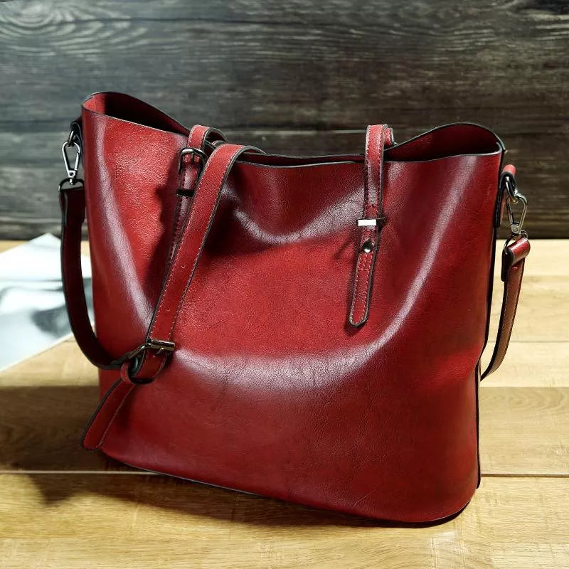 Nicole® | Vintage-Handgemaakte Leren Tas met Schouderriem