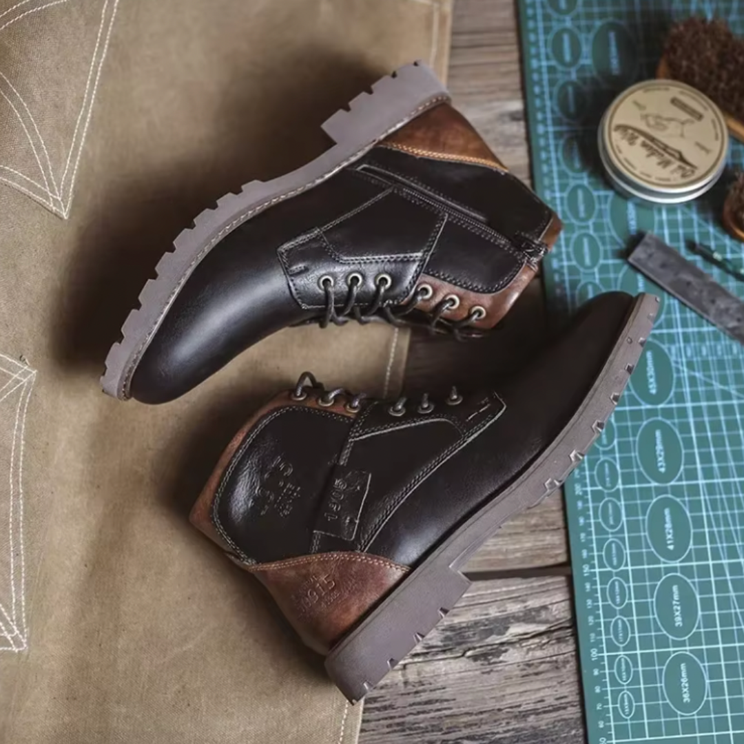 Aaron™ | Vintage leren laarzen