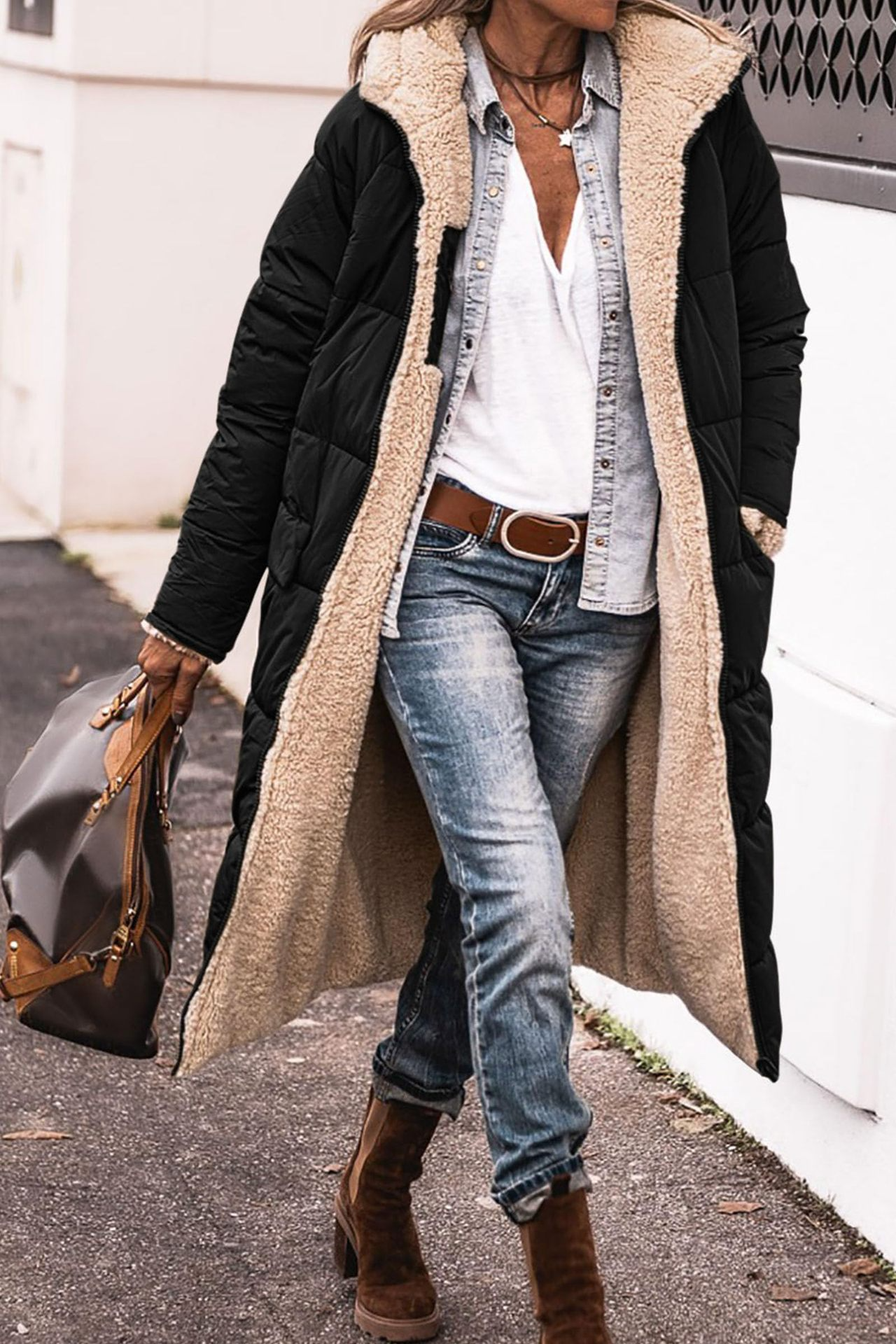 Josefine® | Luxe Omkeerbare Sherpa Mantel