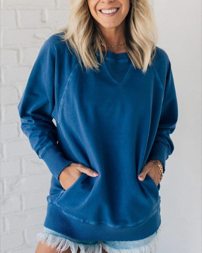 Veronika® | Ribbelsweater met zakken