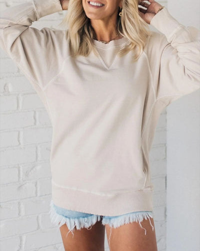 Veronika® | Ribbelsweater met zakken