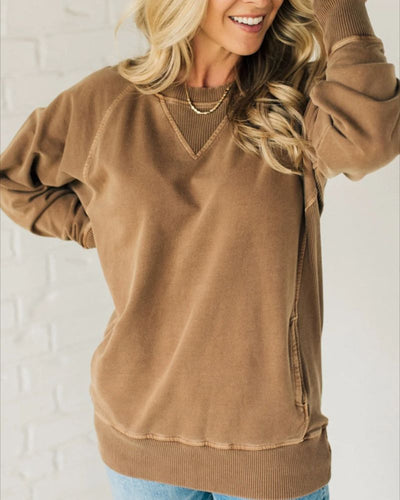 Veronika® | Ribbelsweater met zakken
