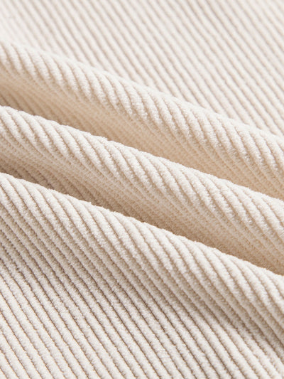 Katoenen corduroy korte mouwen shirt