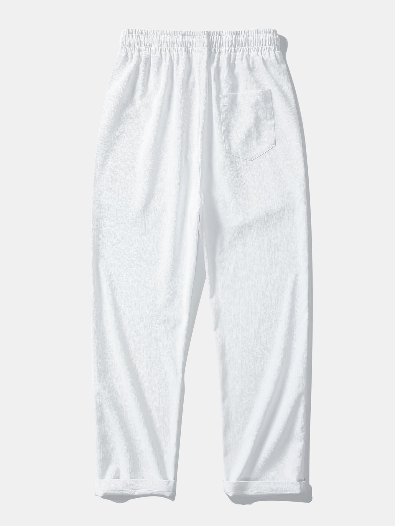 Cubaans Shirt in Textured Jacquard & Rechte Textured Anti-Kreukelpantalon