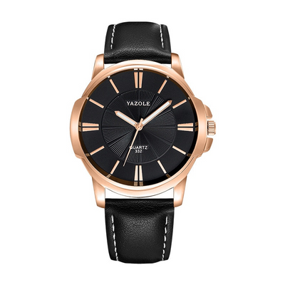 Raphael® | Luxe Blauwe Glas Lederen Horloge