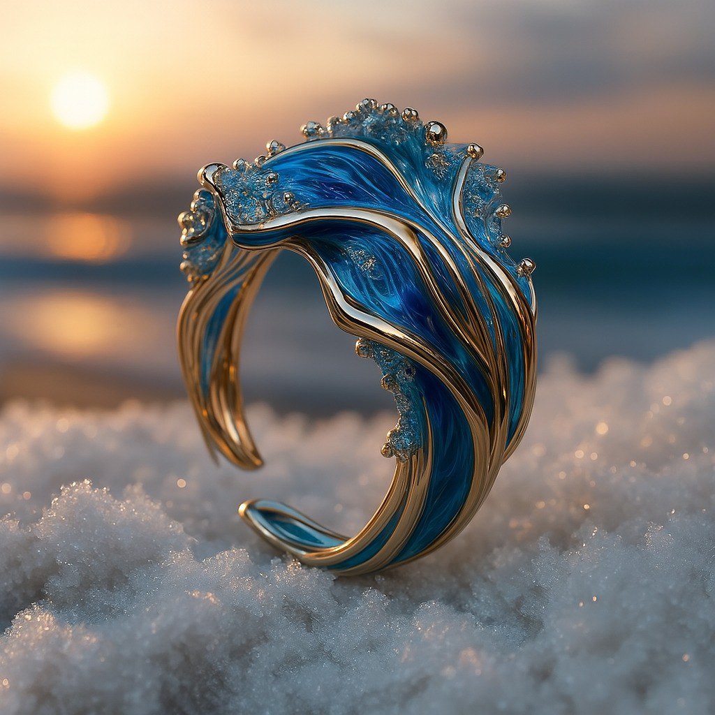 Nerina® | Antieke Ring met Golvend Patroon
