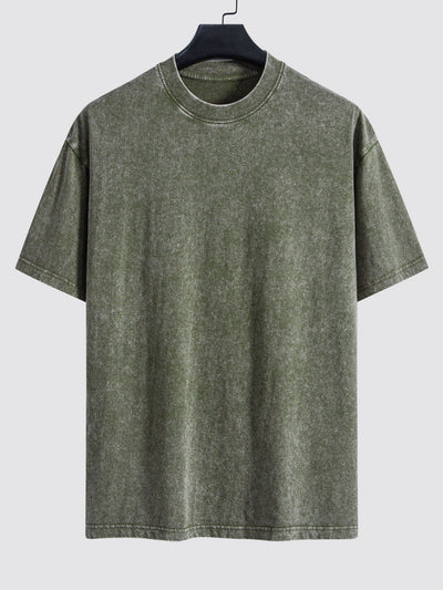 Oversized basis T-shirt in gewassen distress