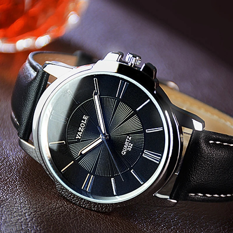 Raphael® | Luxe Blauwe Glas Lederen Horloge
