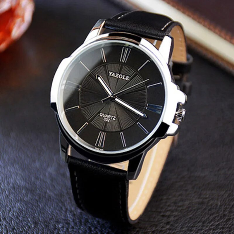 Raphael® | Luxe Blauwe Glas Lederen Horloge