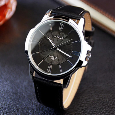 Raphael® | Luxe Blauwe Glas Lederen Horloge