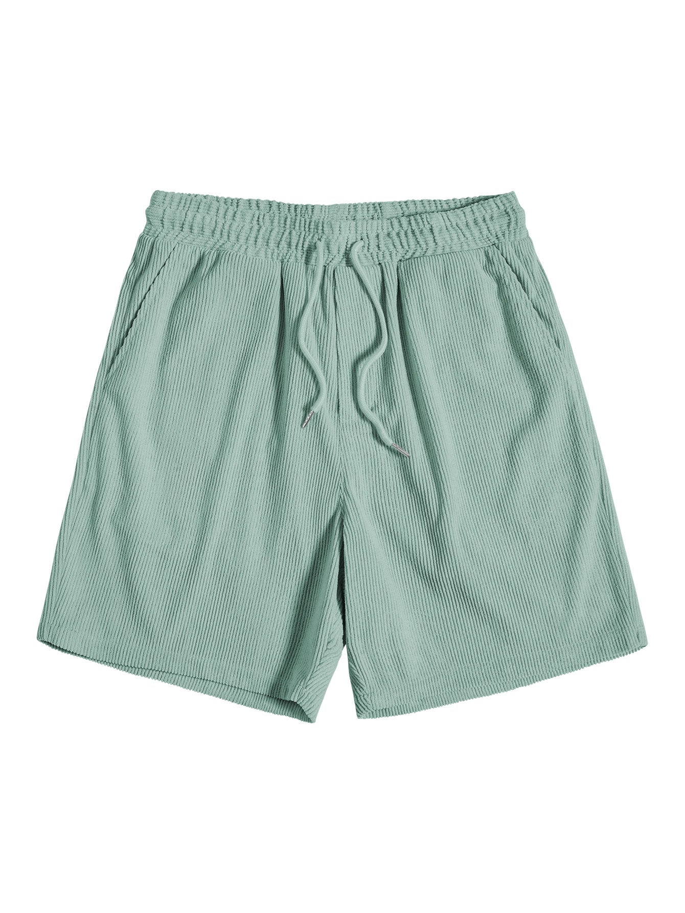 Korte mouwen corduroy shirt met knopen en shorts