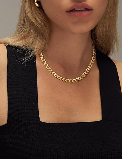 Undine® | Chunky Cuban Link Halsketting - Goud