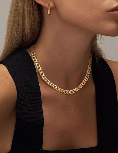 Undine® | Chunky Cuban Link Halsketting - Goud