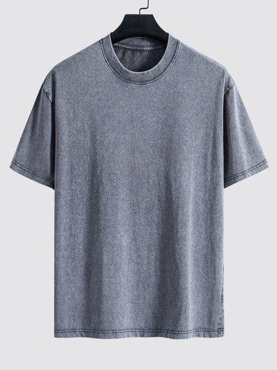 Oversized basis T-shirt in gewassen distress