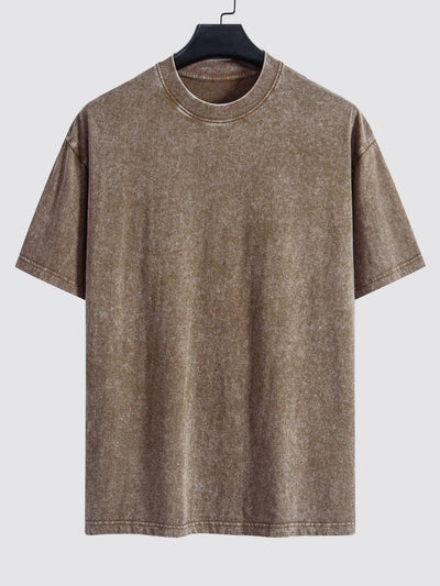 Oversized basis T-shirt in gewassen distress