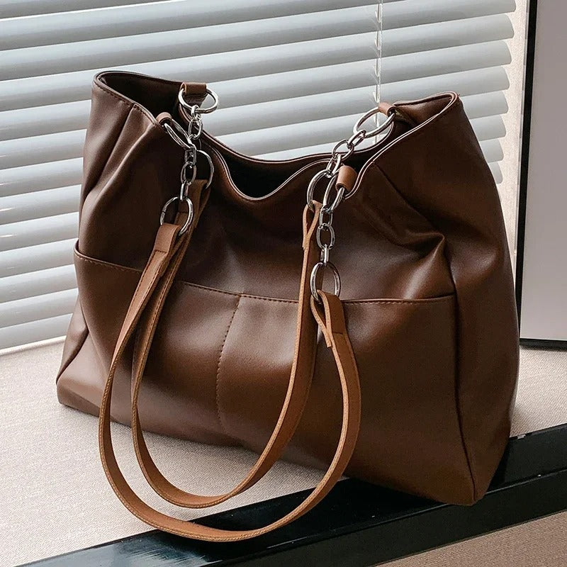 Iris® | Grote Vintage Handgemaakte Lederen Tas