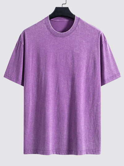 Oversized basis T-shirt in gewassen distress