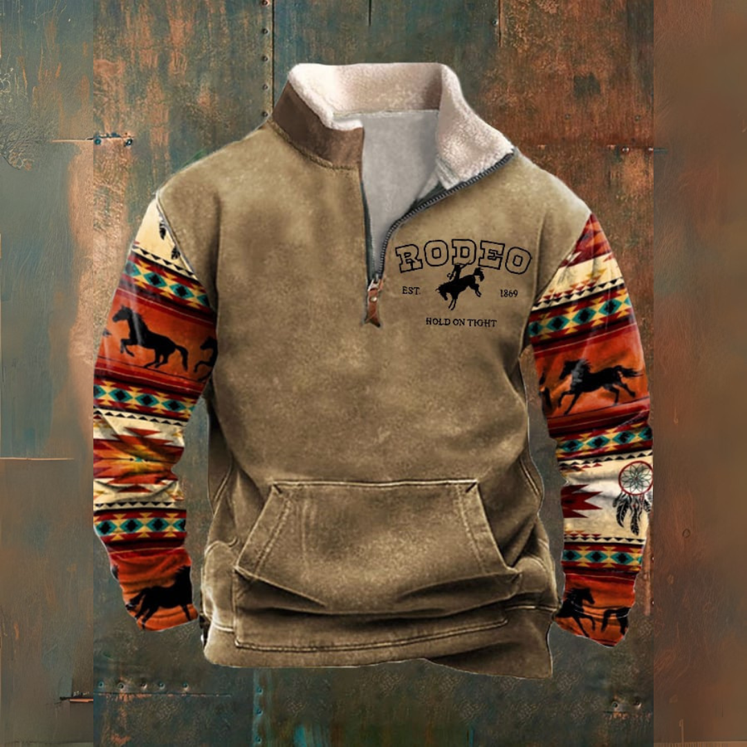 RODEO — Halflange rits hoodie voor herfst-winter