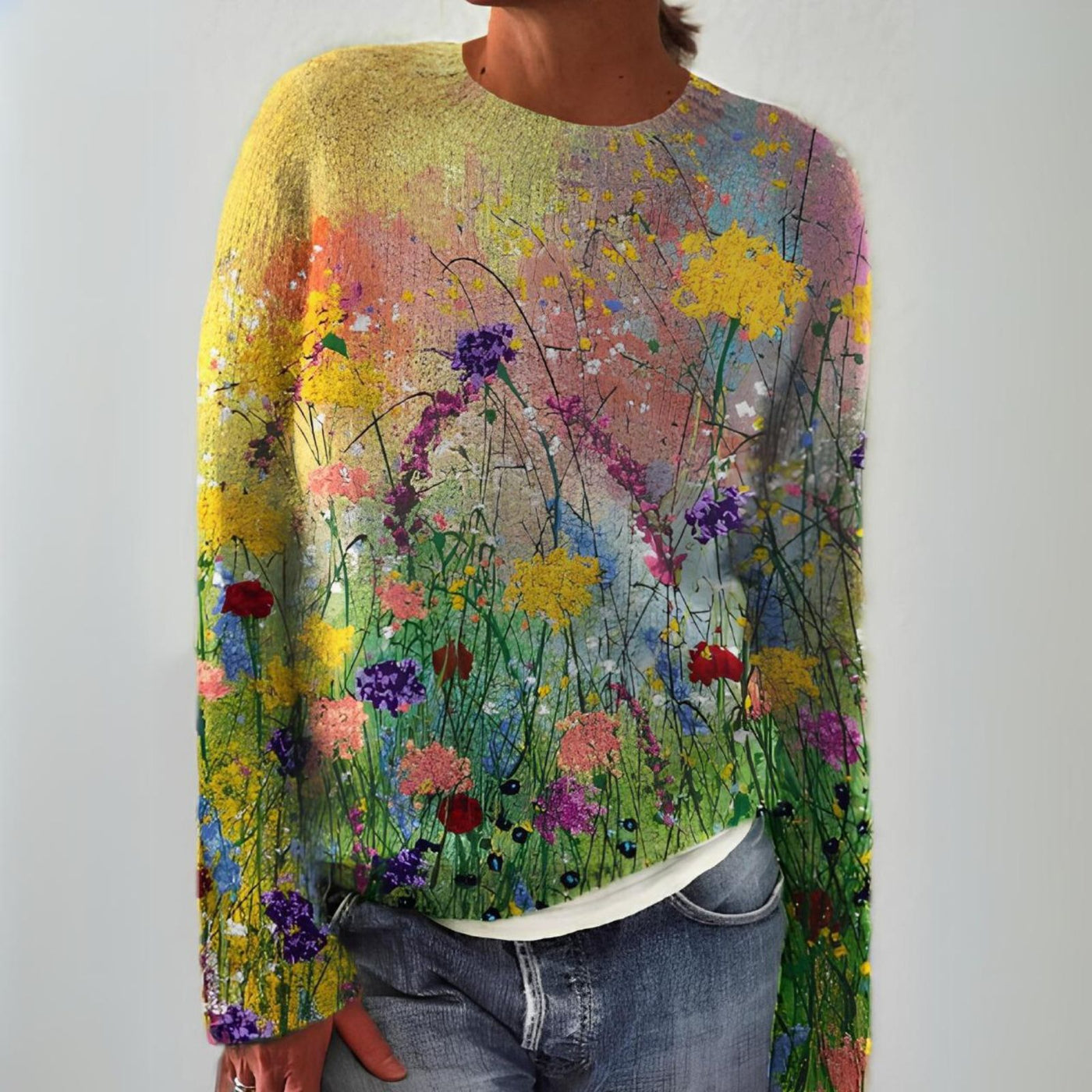 YVONNE® | BLOEMENPRINT TRUI MET BLOEMENMOTIEF