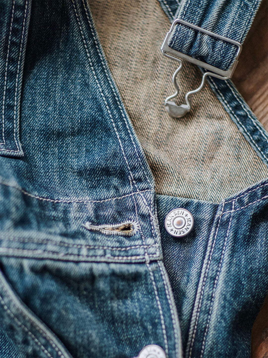 Julien™ | Retro verwasde blauwe overall