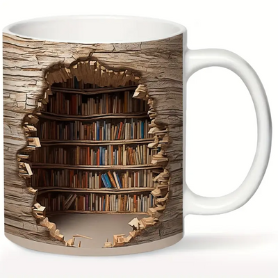 Cuphera® | Magische warmteveranderende bibliotheekweergave mok - Verdwijning boekenplank koffie mok