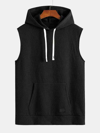 Mouwloze hoodie in gestreept jacquard <tc>T-Shirt</tc> &amp; Shorts